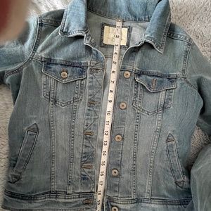 Sonoma Life + Style Distressed Blue Denim Cotton Jean Jacket.
